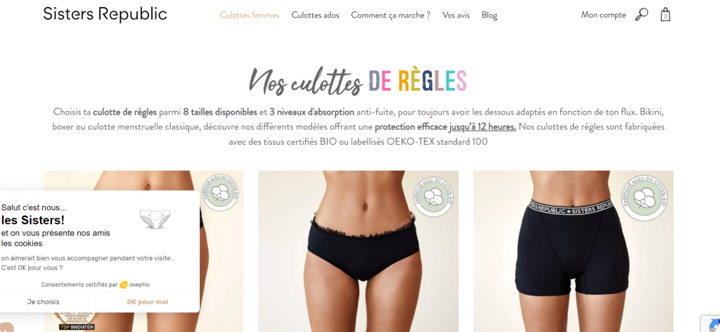 Sisters Republic Avis Culotte Menstruelle : Code promo – Mag